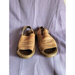 HELIX Germany Sandals Men's 41 US 8 Open Toe Slingback Tan Leather Upper GUC